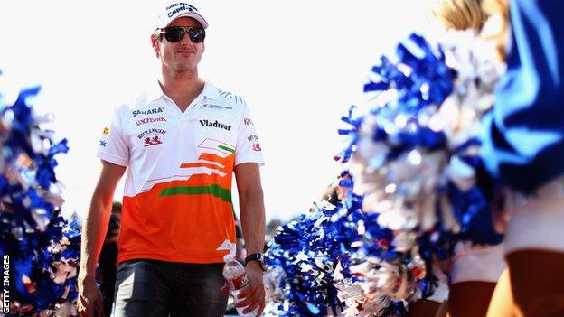 Adrian Sutil at the USA Grand Prix in November 2013