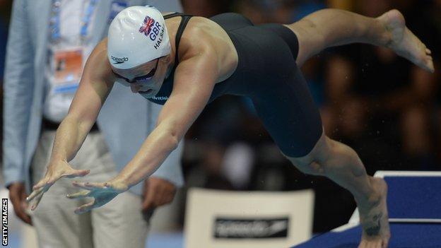 Fran Halsall, who swam in the 100m freestyle at the European Short-Course Championships in Denmark