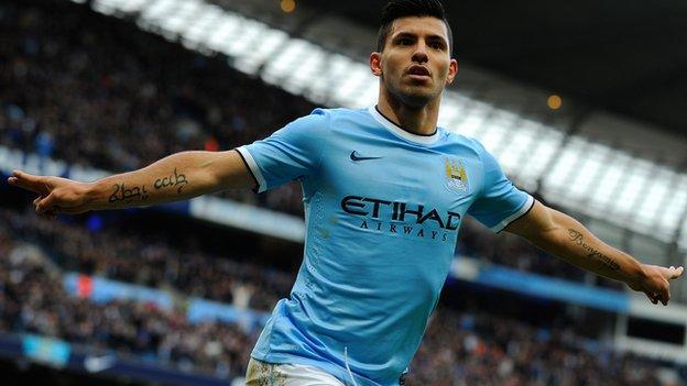 Manchester City striker Sergio Aguero