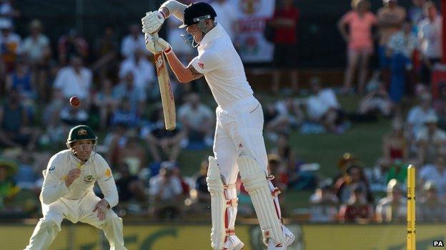 England's Ben Stokes batting
