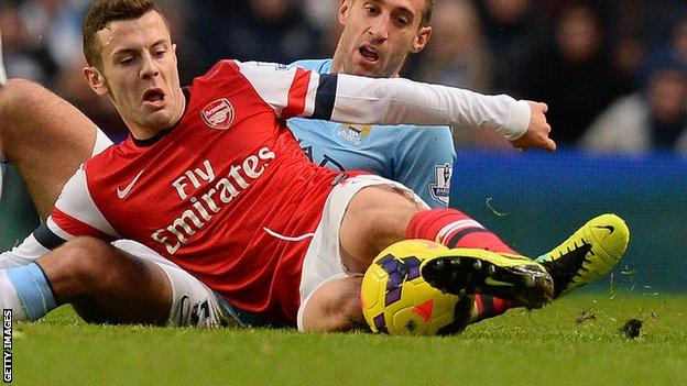 Arsenal midfielder Jack Wilshere