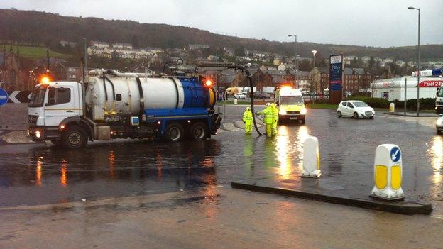 Flooding in Greenock