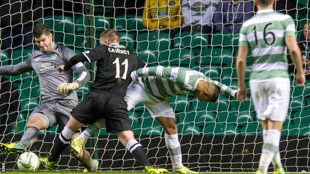 Paul Cairney is denied by Fraser Forster