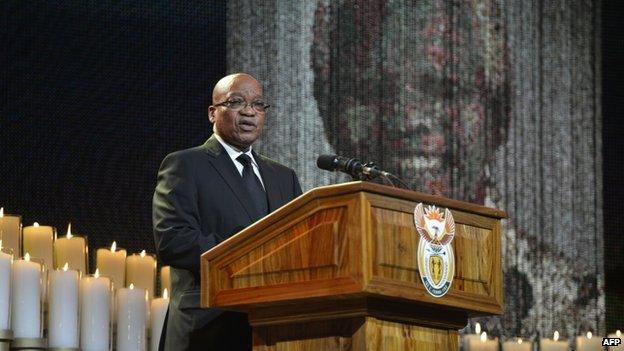 President Jacob Zuma said South Africans would continue to build on Mr Mandela's legacy