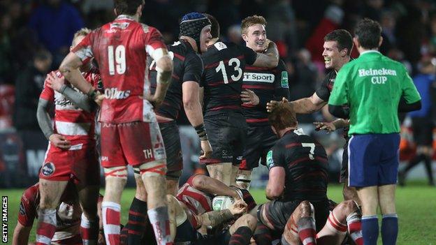 Edinburgh won 16-10 at Gloucester