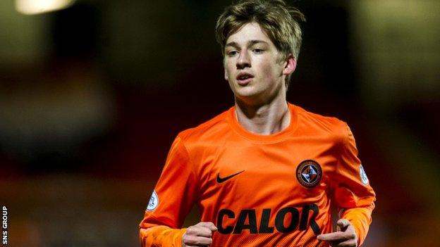 Dundee United midfielder Ryan Gaud