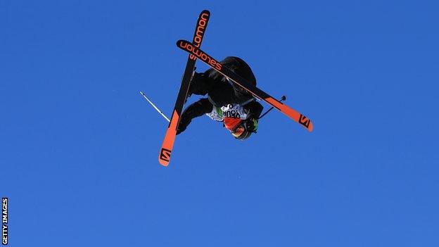 British ski slopestyler James Woods