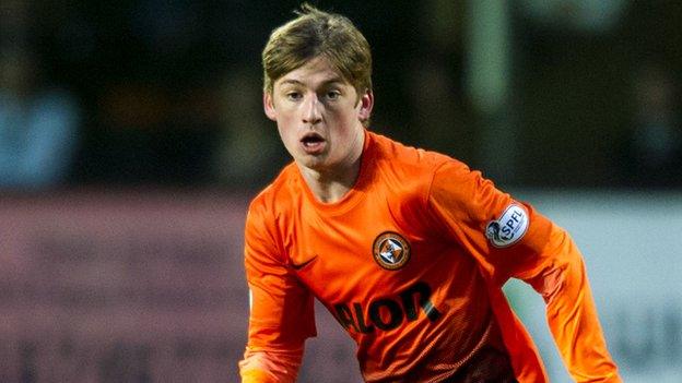 Dundee United midfielder Ryan Gauld