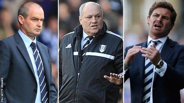 Steve Clarke, Martin Jol and Andre Villas-Boas