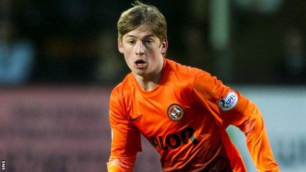 Dundee United midfielder Ryan Gauld