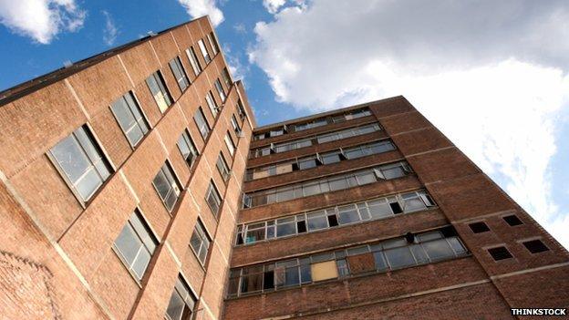 Empty office block