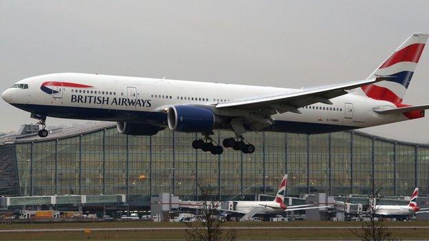 Plane taking off at Heathrow