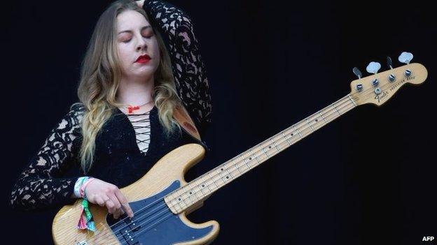 Este Haim takes ill on the Pyramid Stage