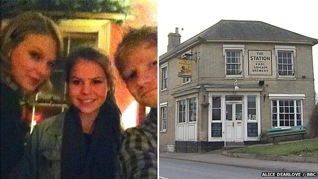 Taylor Swift, Alice Dearlove, Ed Sheeran and The Station pub in Framlingham, Suffolk