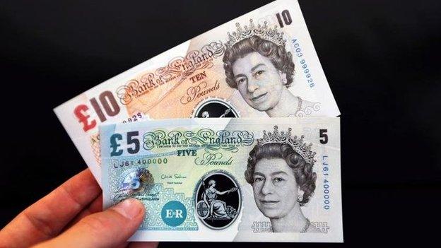 Sample polymer banknotes