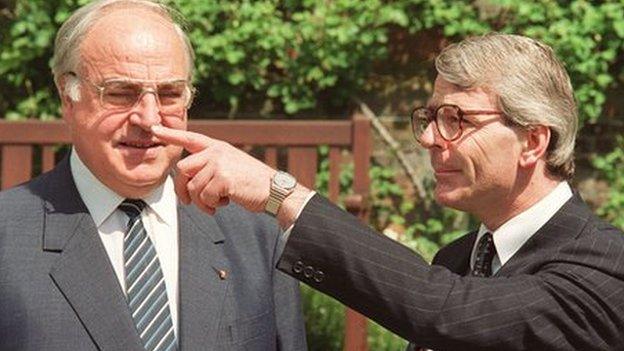 John Major and Helmut Kohl