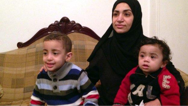 Alshaimaa Abdallah and her children