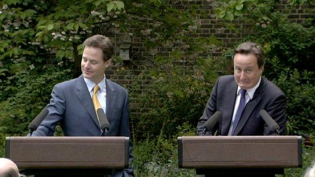 Nick Clegg and David Cameron