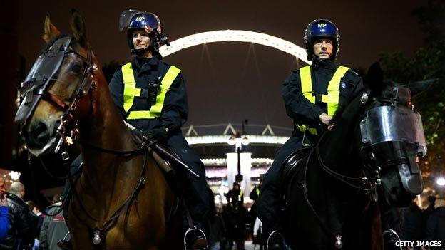 Mounted police in London