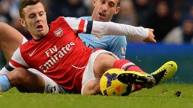 Arsenal midfielder Jack Wilshere