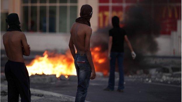 Anti-government demonstrators in Bahrain (file photo)