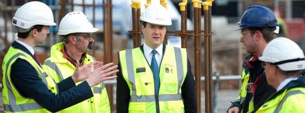 George Osborne visits construction site