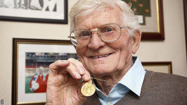 Cyril Robinson with his 1953 FA Cup final medal