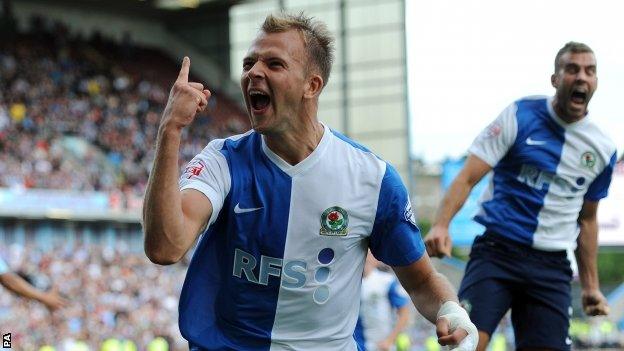 Blackburn Rovers' Jordan Rhodes