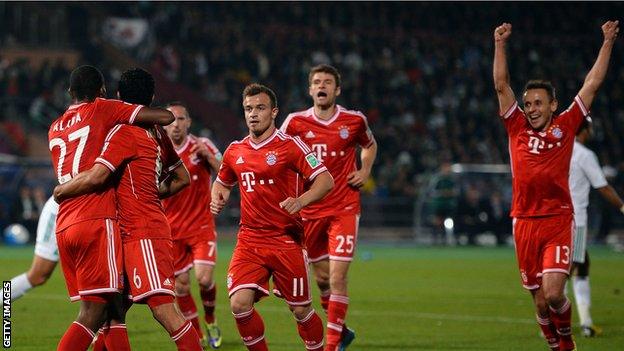 Bayern Munich players celebrate