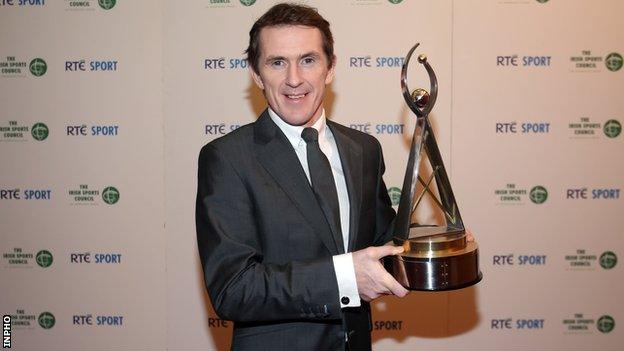 Tony McCoy after winning the 2013 RTE Sports award