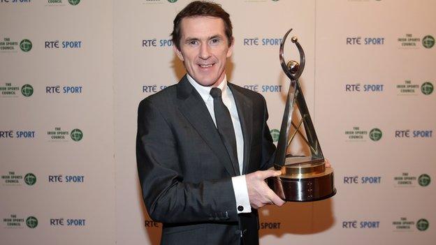 Tony McCoy after winning the 2013 RTE Sports award