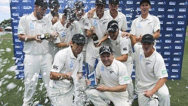 New Zealand celebrate victory