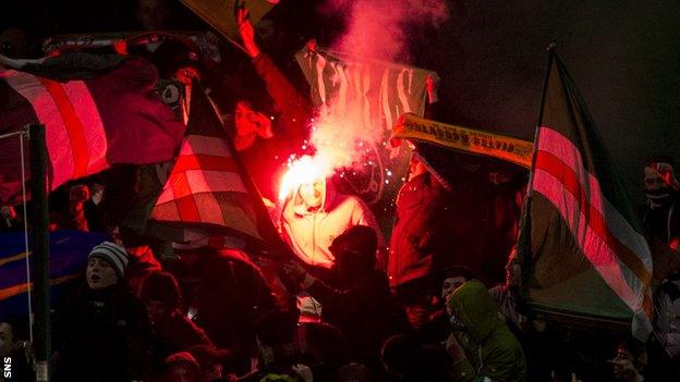 Flares were set off at Celtic's recent match with Motherwell