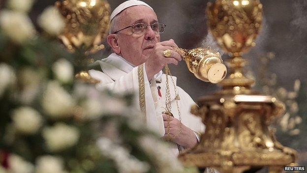 Pope Francis celebrates Christmas Mass