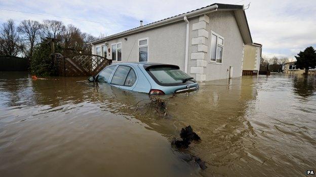 A submerged car at Iford Park