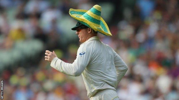 Chris Rogers wearing a sombrero