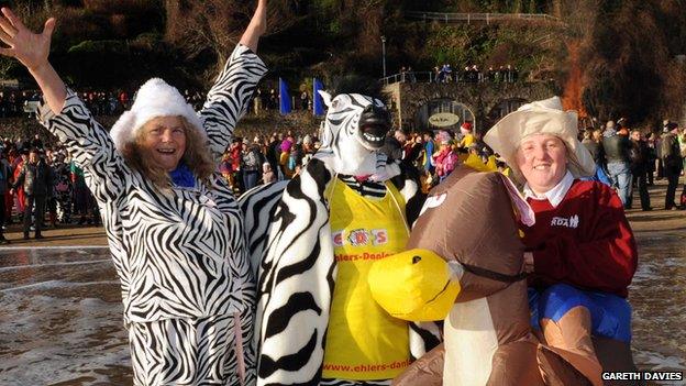 A pantomime zebra even joined in the fun