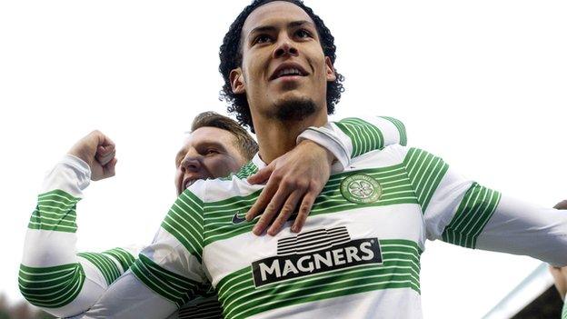 Virgil van Dijk scored at McDiarmid Park