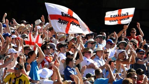 England fans celebrate