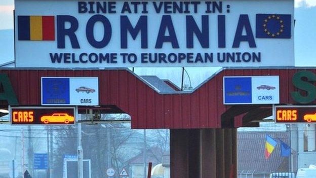 Romania/Moldova border checkpoint - file pic