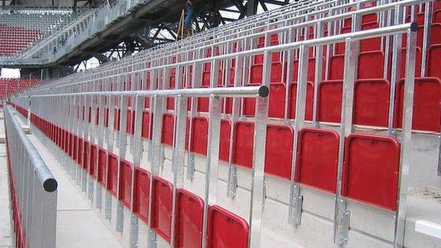 Example of safe-standing area