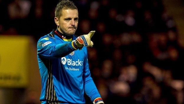 St Mirren goalkeeper Marian Kello