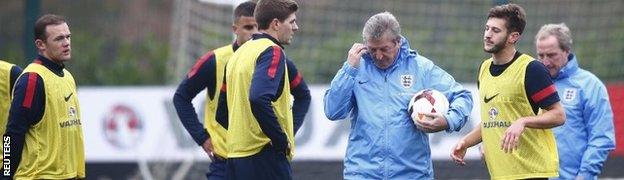 Roy Hodgson and England players