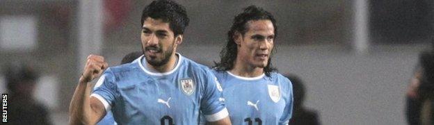 Luis Suarez and Edinson Cavani