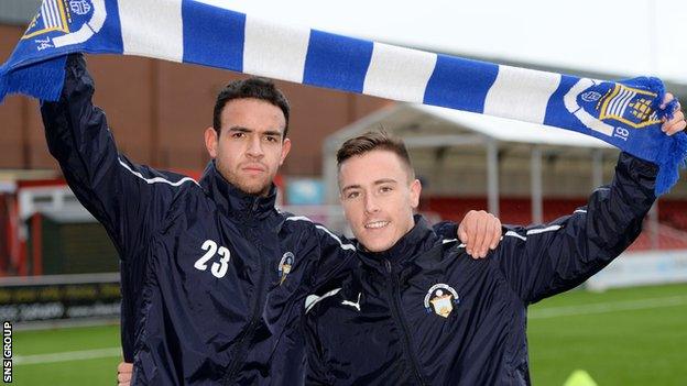 Darren Cole and Barrie McKay at Cappielow