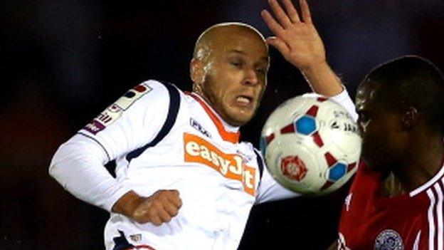 Luton Town midfielder Luke Guttridge