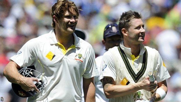 Shane Watson and Michael Clarke