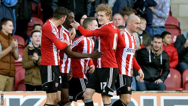 Brentford celebrate