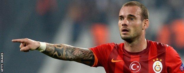 Galatasaray midfielder Wesley Sneijder