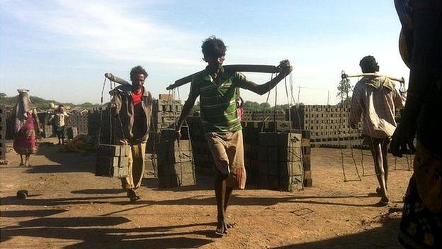 India brick kiln workers